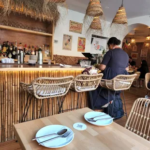 The view of the bar from my table at Lum Lum's