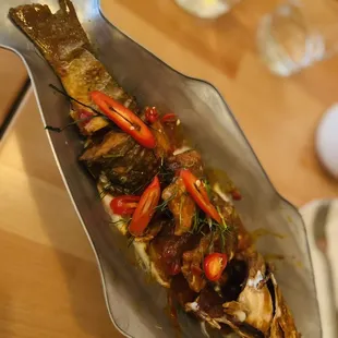 Fried Branzino with curry