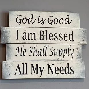 god is good i am blessed he shall supply all my needs