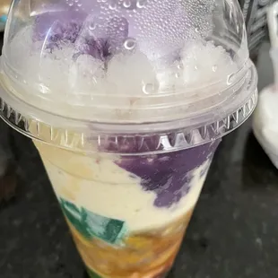 Halo halo with Macupuno (taro and coconut) ice cream