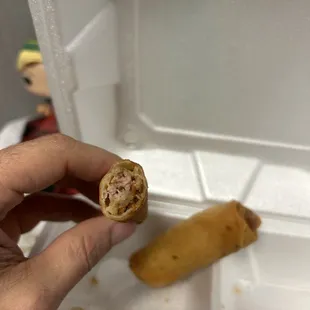 Lumpia pink on the inside