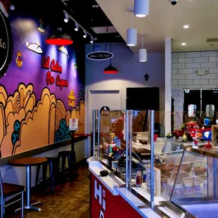 The inside looks modern and cheery.