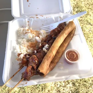 BBQ Chicken &amp; Pork lumpias