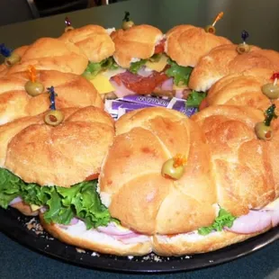 a large sandwich on a plate