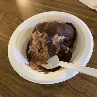 One scoop, &quot;lump&quot; of Ricky&apos;s Rocky Road!