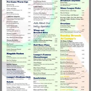 A quick Glimpse of their Menu!