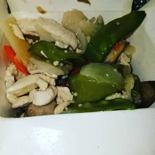 Chicken with peapods