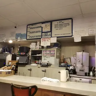 a view of the counter