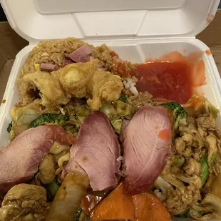 Dinner #5, not pictured are the huge fried shrimp included