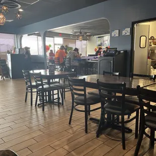 Bar and dining room.