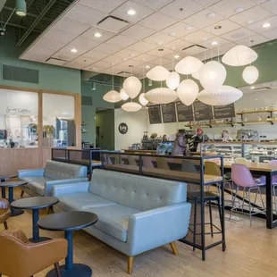 seating and counter area