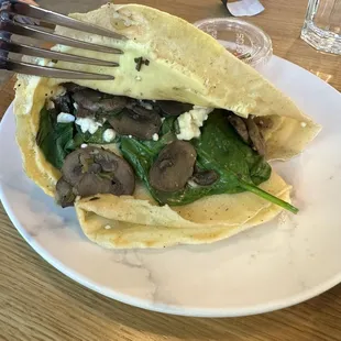 Sauteed Mushroom Crepe