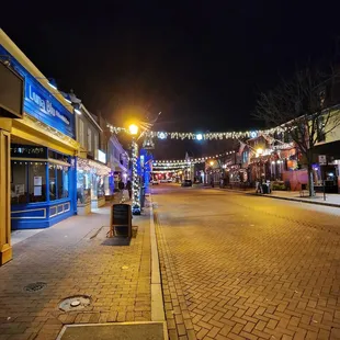 West Street with holiday lights