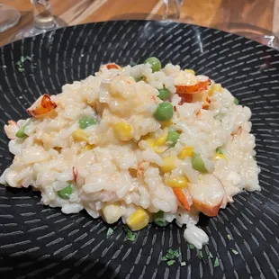 Risotto with lobster, peas, and corn ($32) - tasty &amp; decadent