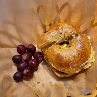 Sunny bagel sandwich
