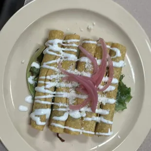 Beef flautas