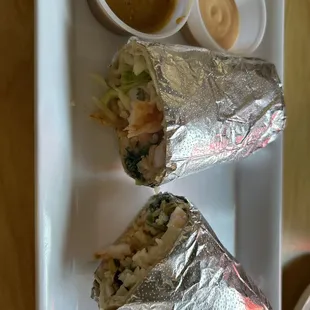 Shrimp burritos