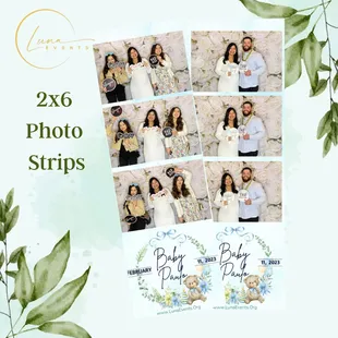 2x6 photo strips for your guests to be able to keep the memories from your special event.