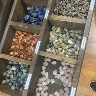 Assorted polished crystals