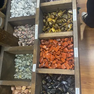 Assorted polished crystals