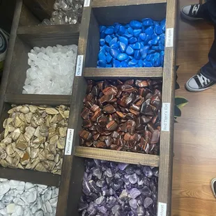 Assorted polished crystals