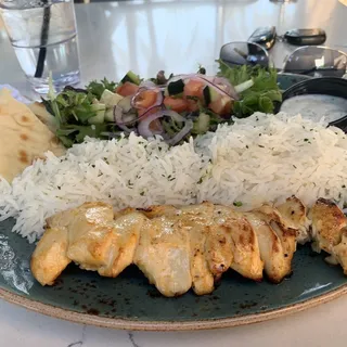 Flat Cut Chicken Kabob Plate