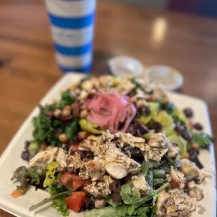 GREEK SALAD, extra sauce I had to ask for &amp; fountain drink.  11/8/23