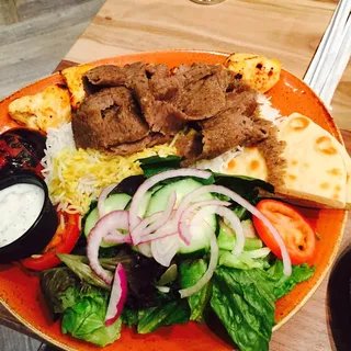 Chicken Kabob & Gyro Meat Plate