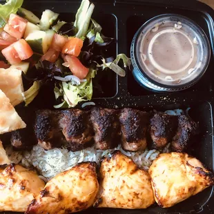 Gyro and Chicken Kabob &amp; Gyro Meat Plate