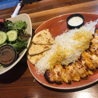 Flat Cut Chicken Kabob Plate