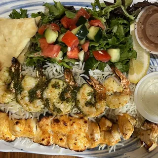 Flat Cut Chicken Kabob Plate