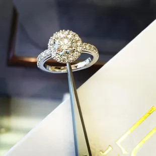 Diamond Halo Engagement Ring
