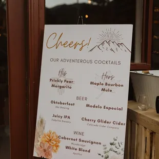a menu sign outside of a restaurant