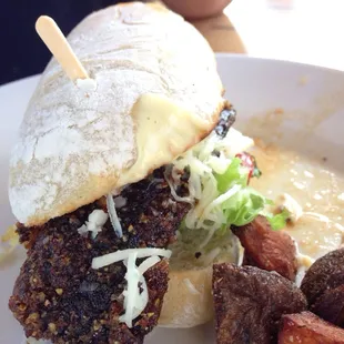 Breakfast Sandwich with million dollar bacon