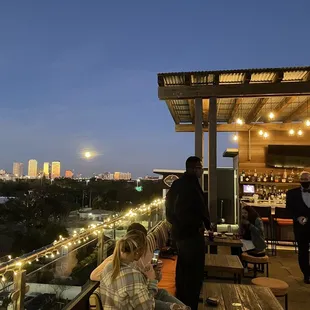 The string lights set the mood.