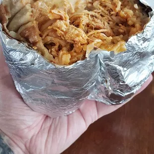 Chicken burrito. Yum!