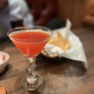 Blood orange martini