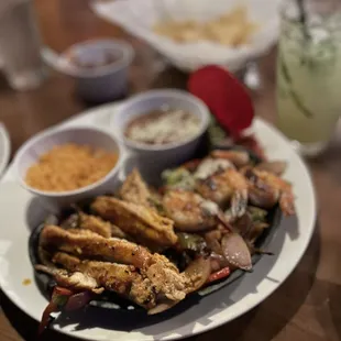 Chicken and Shrimp Fajitas