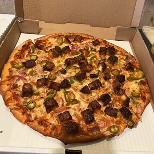 a pizza in a box