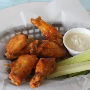 Wings with mild sauce. These new wings are a crowd favorite!