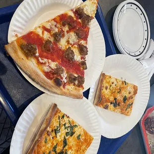 Vodka slice and sausage slice