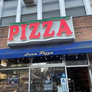 the front of the restaurant