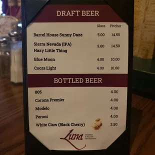 Beer list