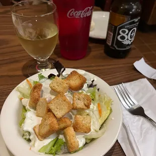 Salad included with meal