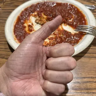 My finger - thumbs up for this place.