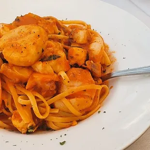 Spicy Seafood Pasta on Special