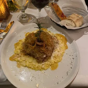 The Osambucco that is a master piece in delight, melt in your mouth excellence.