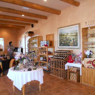 Lots of wine centric items for sale in the tasting room