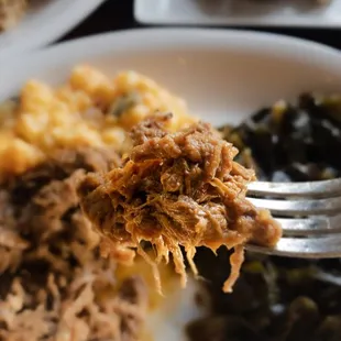 Close up of chili braised beef brisket