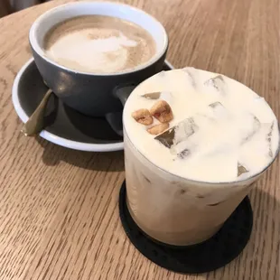 Black Sesame Latte(Signature Drink) Korean Sweet Corn Latte(Summer Seasonal Drink)